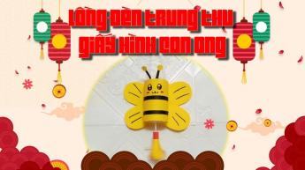 Lồng đèn trung thu giấy hình con ong